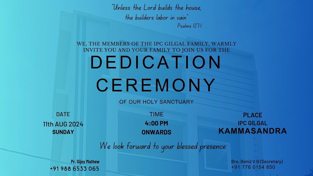 Church Dedication Ceremony