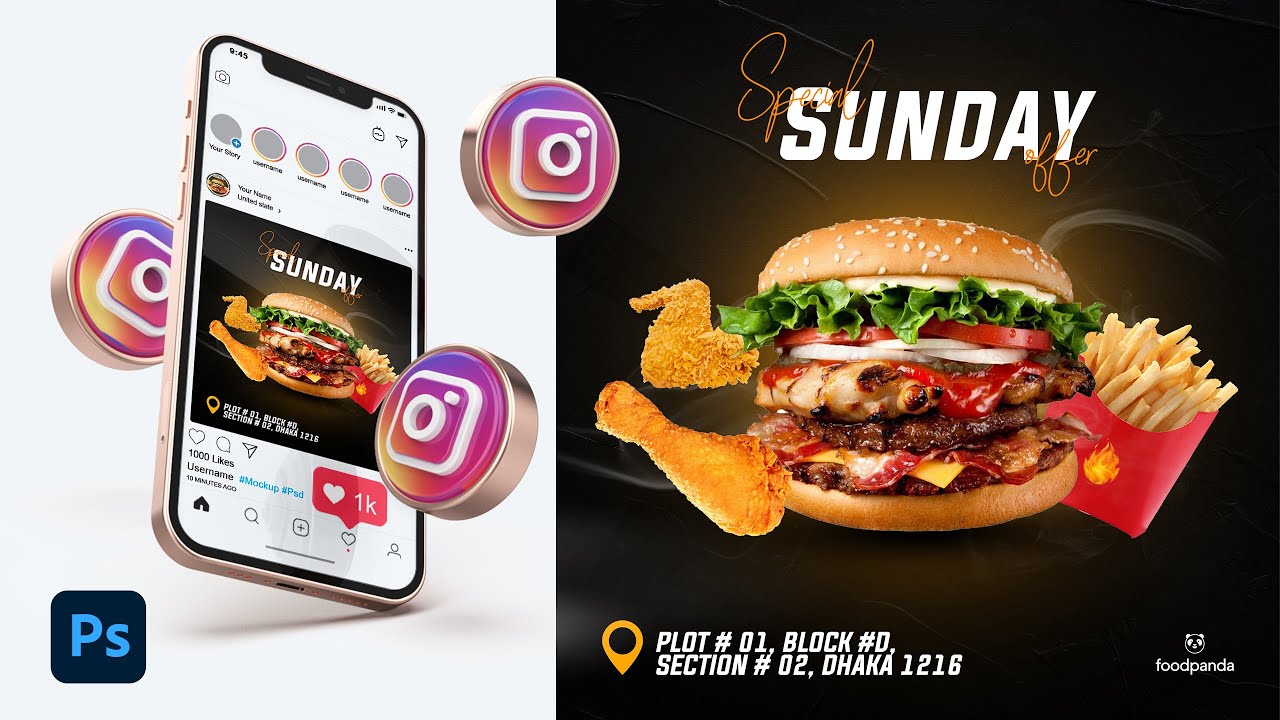 Creative Ad Design For Social Media - Photoshop Tutorial - YouTube