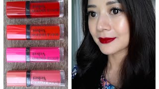 Bourjois Rouge Velvet Review & Lip Swatches (Re-uploaded)