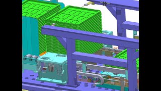 Tray plate feeding machine-industrial 3D model : machine-world.net P388
