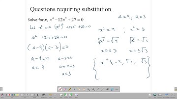 Solving disguised quadratic equations
