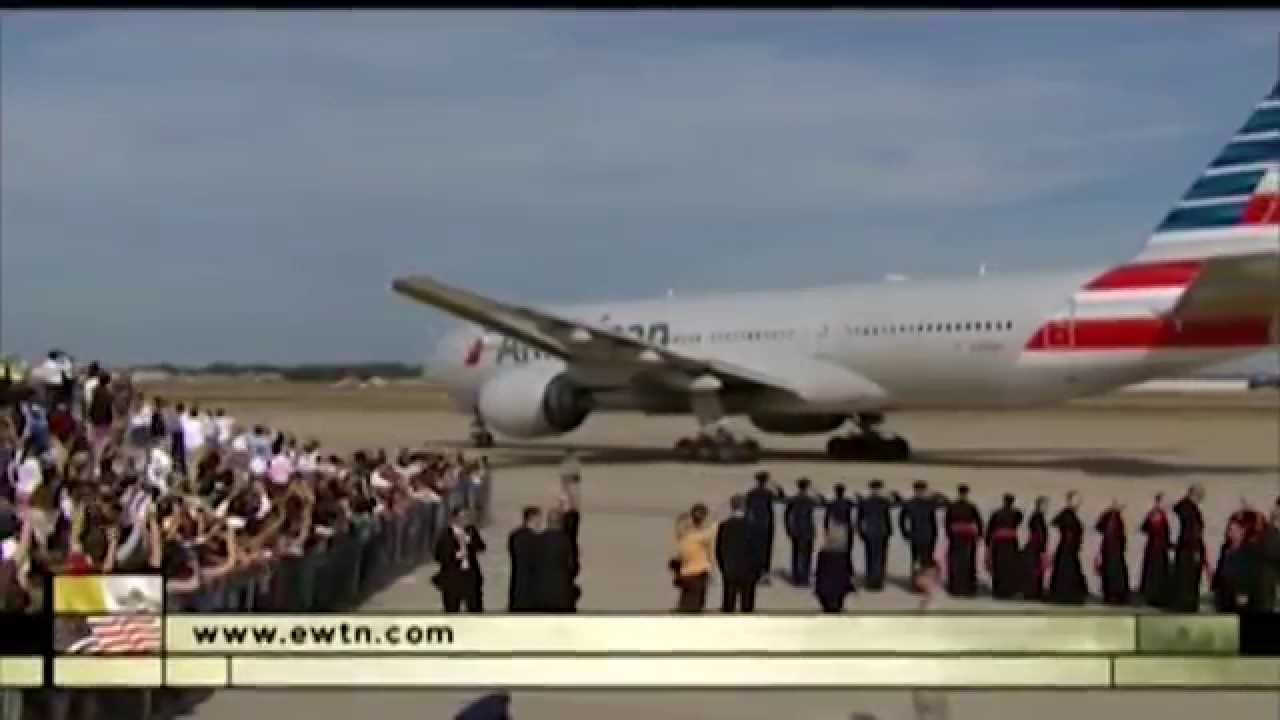 Papst Franziskus in den USA - Abflug von Washington nach New York
