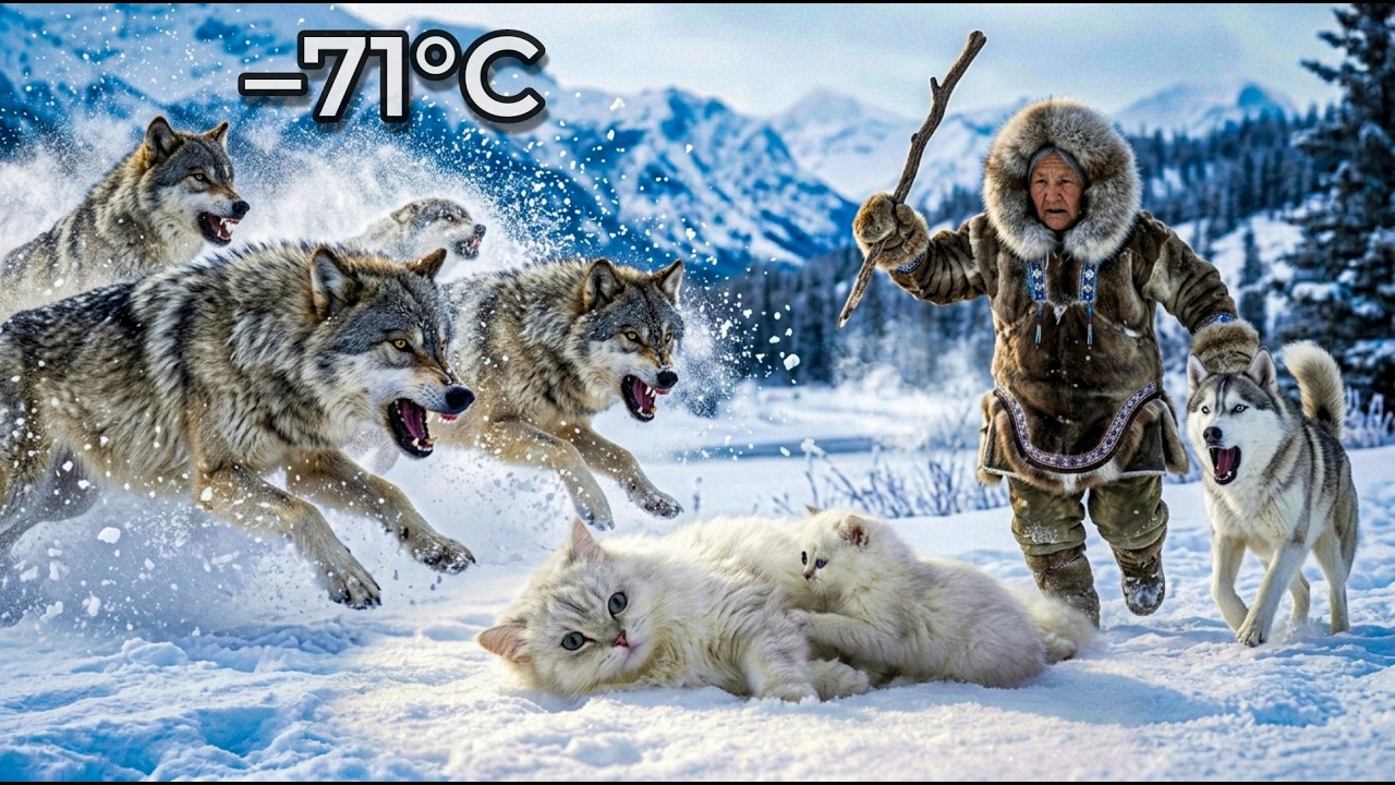 She Saved a Freezing Mother Cat in −71°C Siberia… Surrounded by Wolves — The Ending? ❄️