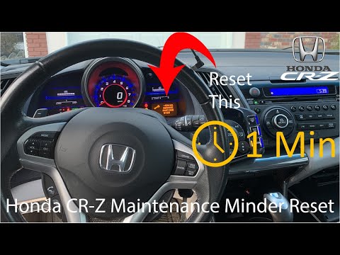 Honda CRZ maintenance Minder Reset in 1 minute (Honda CRZ oil life reset)
