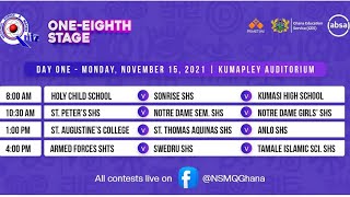 NSMQ 2021 - One - Eight Stage: Kumasi Senior high Vs Holy Child SHS Vs Somrise SHS