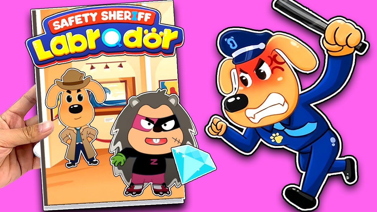 Police Chase Runaway Thieves | Make Quiet Book Sheriff Labrador ❤️DIY Paper