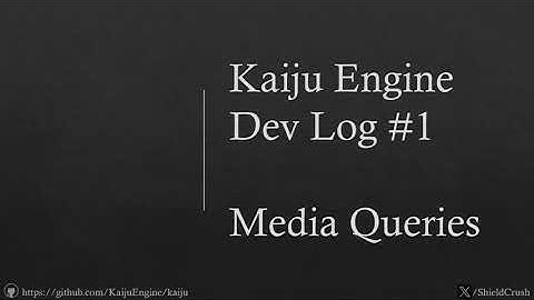 UI Media queries | Kaiju game engine devlog 1