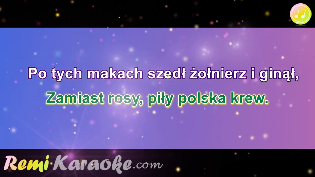 Slawa Przybylska - Czerwone maki na Monte Cassino (karaoke - RemiKaraoke.com)
