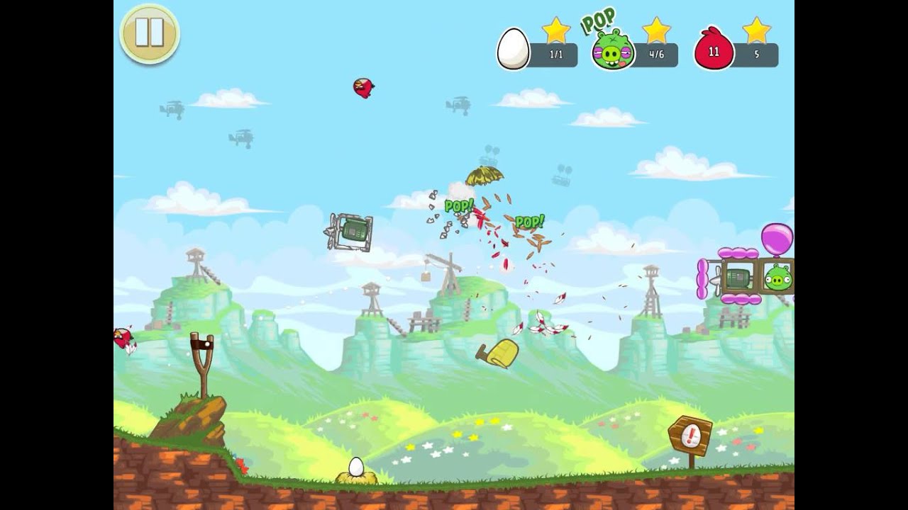 Angry Birds уровень 1-1.