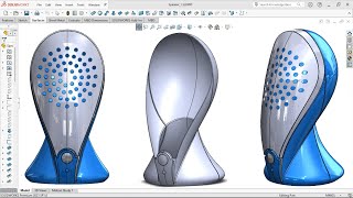 Learn SolidwWorks Complex Surface Modeling | Speaker Modeling in SolidWorks | Basic Surface Modeling