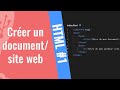 Html 1  crer un documentsite web