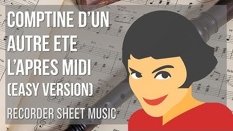 Recorder Sheet Music: How to play Comptine d