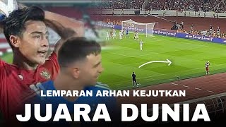 Lemparan Arhan Viral Sedunia !! Kejutan Tak Terduga yang terjadi di Laga Indonesia vs Argentina