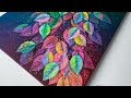 Rainbow leaves print painting process  leaves painting  leaves imprinting