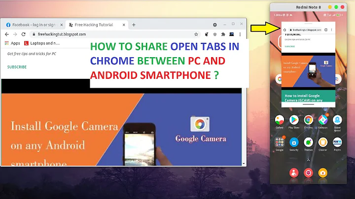 How to share open tabs in Chrome between PC and Android smartphone ?