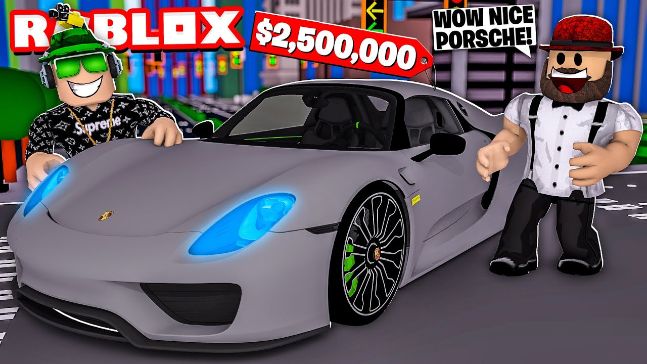 My Brand New Porsche 918 Spyder In Roblox Vehicle Simulator Drag Races Car Stunts Youtube - nusa cars real roblox