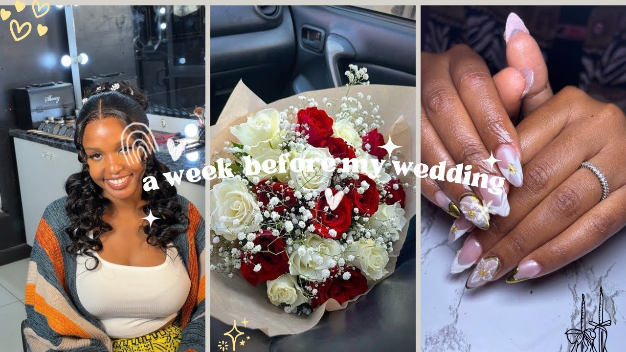Wedding Vlog: A week before my wedding💕,Bridal shower 👰‍♀️, Prepping my hair, lashes and nails💅
