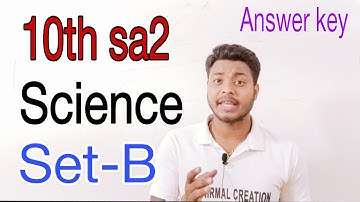 Class 10 sa2 Science answer key 2023//SET-B//10th class sa2 questions and answers
