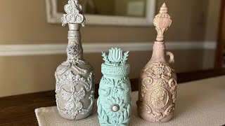 What!!  How did you make the bottle stoppers??? Trash to treasure gorgeous bottle transformations.