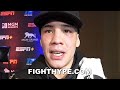 OSCAR VALDEZ GIVES RESPECT TO MIGUEL BERCHELT AFTER KNOCKING HIM OUT; CREDITS LEFT HOOK KO PUNCH