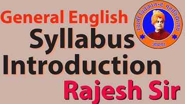 Syllabus Introduction of B.A. & B.Sc. Part-1st UG General English Video Lecture Hindi SVM JOBNER