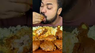 HUGE SPICY CHICKEN CURRY, KADHI PAKORA, SALAD, JEERA RICE, GRAVY MUKBANG ASMR EATING SHOW shorts