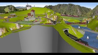 Gleisplan Spur N, 200 200 Cm, Voll Sequentieller Zugspeicher