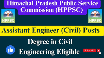 HPPSC AE recruitment 2023 || Apply for 11 Assistant Engineer Civil posts || Vacancygate ||