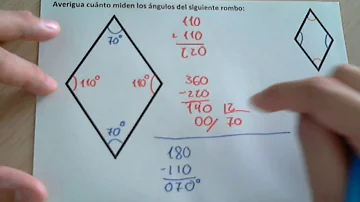 ¿Cómo se calcula el ángulo de un rombo?