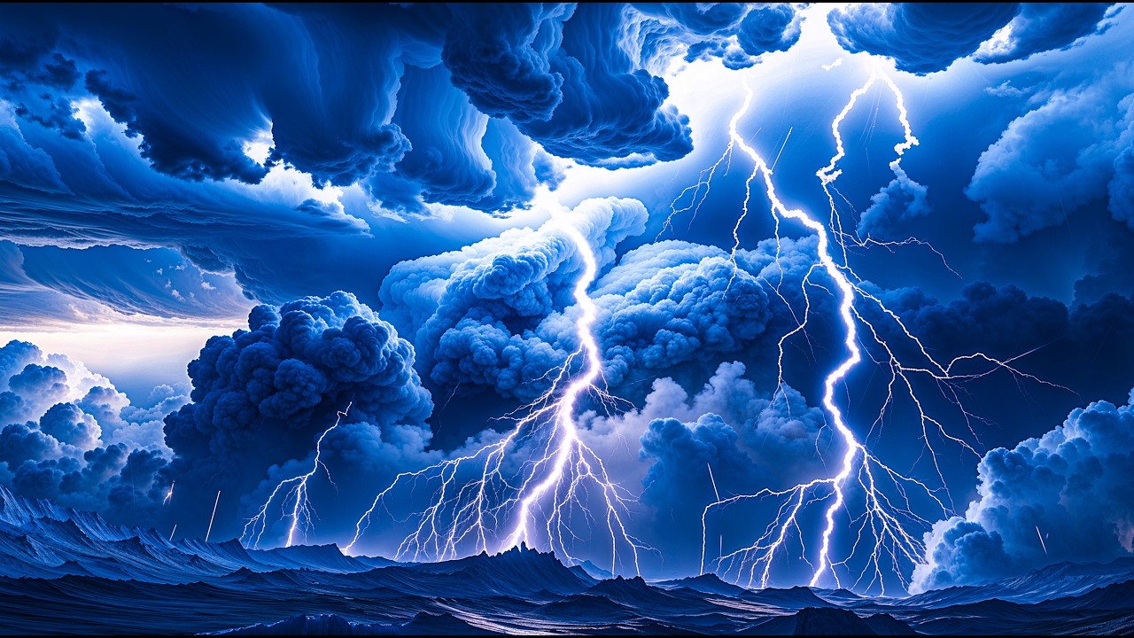 Heavy Thunderstorm Night with Torrential Rain & Thunder, Lightning,Wind｜Sleep Bester at Night