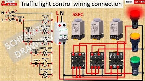 Traffic Light Simple Control System Wiring Connection | Electrical Engineering Basics