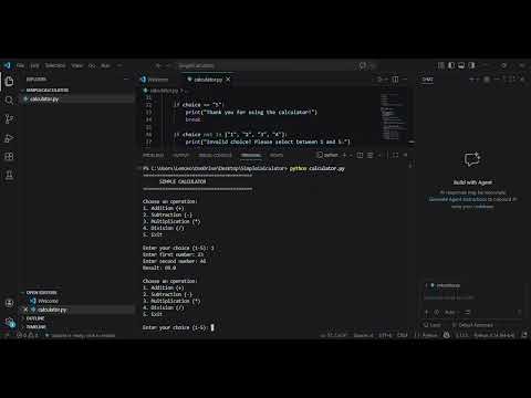 Simple Calculator using Python | TechnoHacks Internship