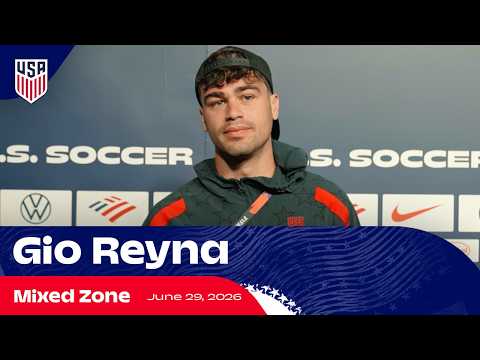 Gio Reyna on USMNT\u0027s Knockout Round Focus vs. Bosnia | Mixed Zone | 2026 FIFA World Cup