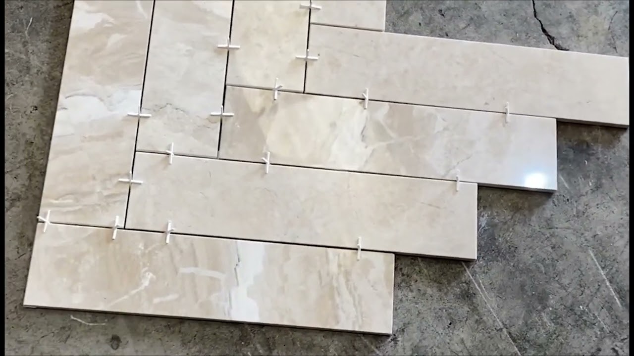 Royal marble polished floor wall herringbone 4x18"  