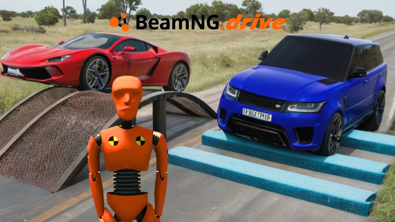 Cars vs Obstacles Challenge  - BeamNG.drive part 6