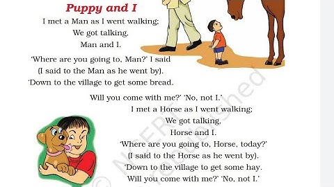NCERT class 3// English Unit -7 // Puppy and I 🐶// Whole Explanation.