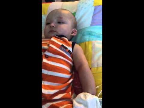 3 months old baby talks a lot - YouTube
