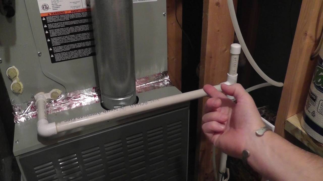 Best way to clean air conditioning condensation pump - YouTube