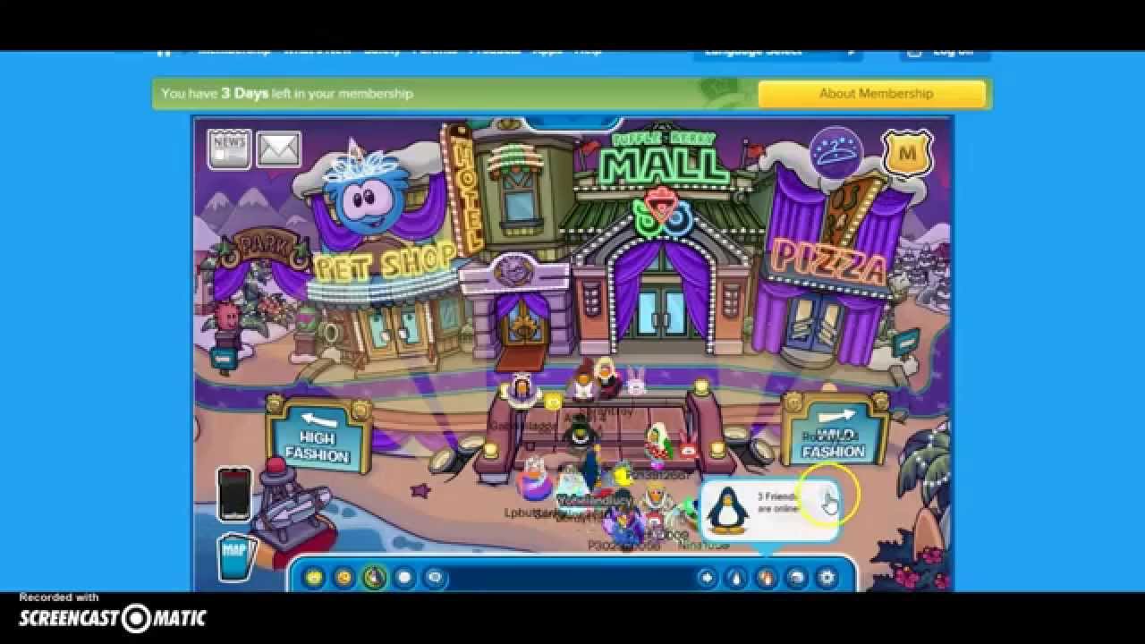 Club Penguin - Eating Pizza