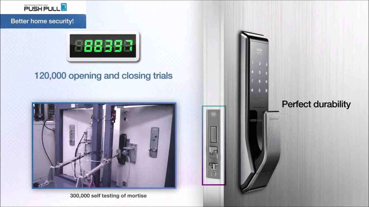 SAMSUNG PUSH PULL Door Lock SHS717 and SHSP718 YouTube