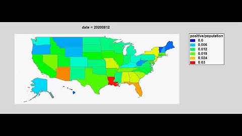 Dynamic Heat Map of Covid-19 Cases by State