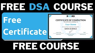 Free DSA Certification Course | Data Structures and Algorithms Free Course with Certificate