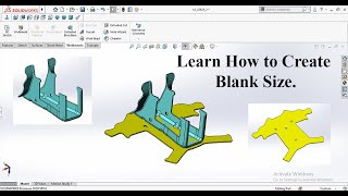 How to open Blank size in Solidworks. Sheet metal flat length calculation.