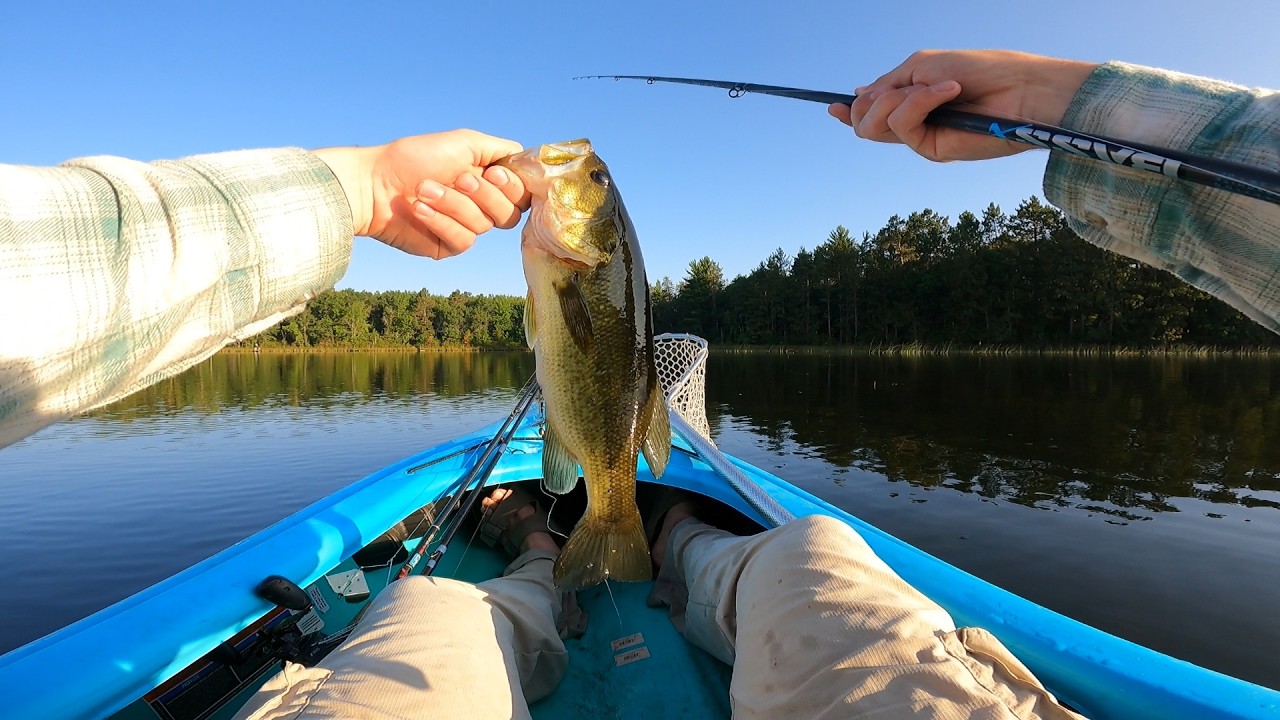 A Relaxing Morning Fishing In The Northwoods! (Kayak Fishing)