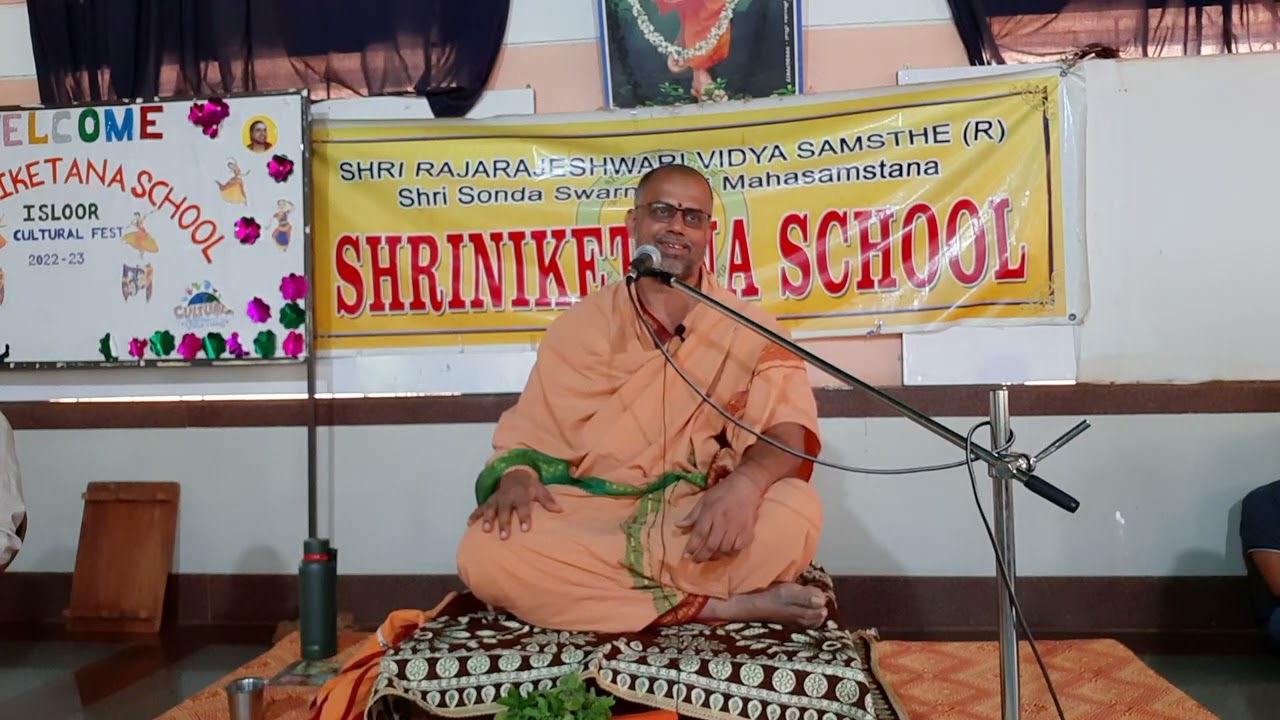 ಶ್ರೀ ಬ್ರಹ್ಮಾನಂದ ಭಾರತೀ ಯವರು ಶ್ರೀನಿಕೆತನ ಶಾಲೆ, ಶಿರಸಿ ಯಲ್ಲಿ ನೀಡಿದ ಪ್ರವಚನ.