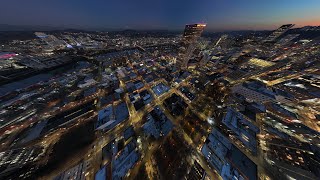 (portland, oregon) nighttime cityscape hyperlapse