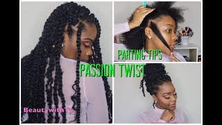 PASSION TWIST TUTORIAL| HOW TO PART | TALK THROUGH| FT 2nd TOUCH DOWN EDGE TAMER