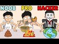 NOOB vs PRO vs HACKER in Food Fighter Clicker