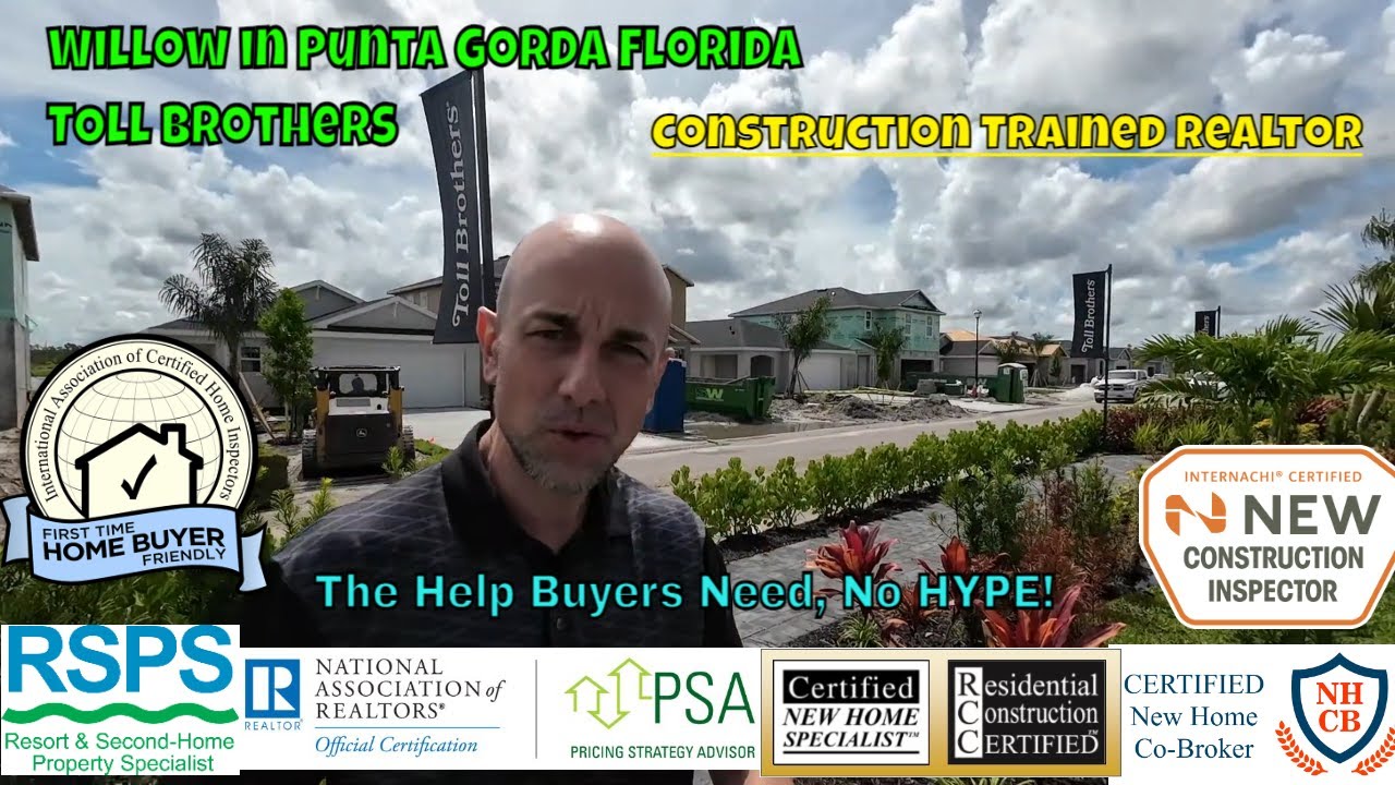 Toll Brothers at Willow in Punta Gorda Florida Montura Model Tour | Construction Trained Realtor