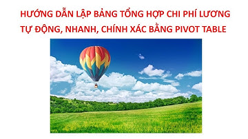 Video 116_HƯỚNG DẪN LẬP BẢNG TỔNG HỢP CHI PHÍ LƯƠNGTỰ ĐỘNG, NHANH, CHÍNH XÁC BẰNG PIVOT TABLE
